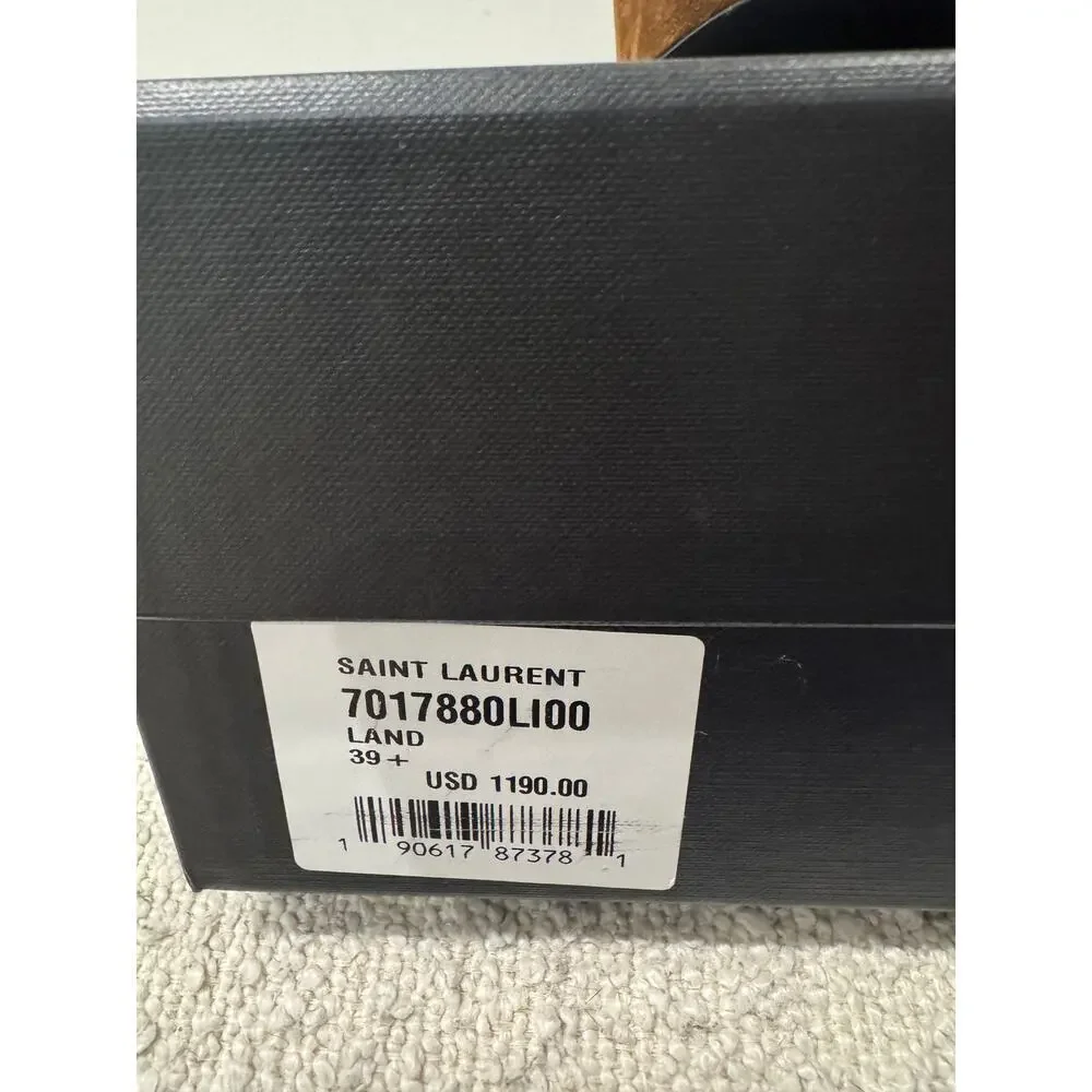 SAINT LAURENT JODIE PLATFORM SANDALS IN SUEDE LAND BNIB 39.5 - Picture 9 of 9